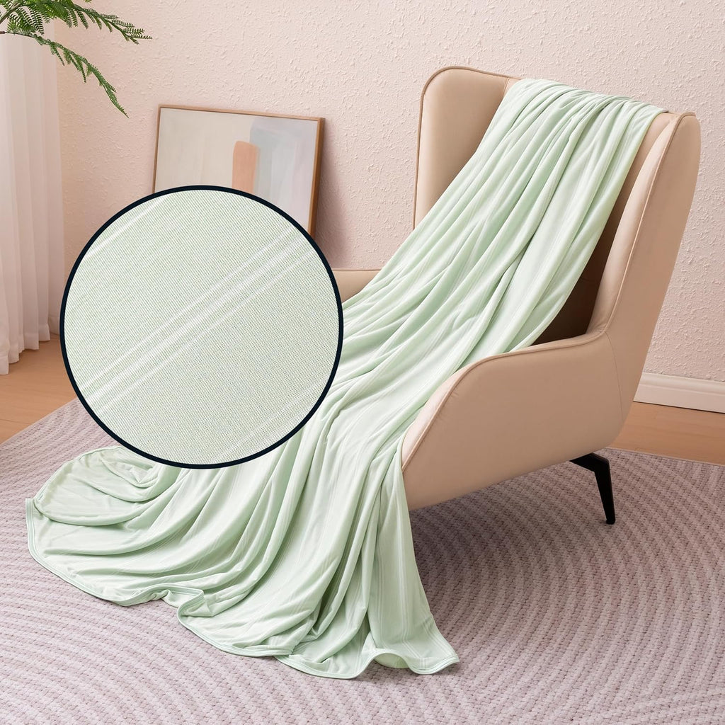 Cooling Comfort Reversible Blanket For Hot Sleepers, Soft Lightweight Throw For Bed And Couch - Elesira