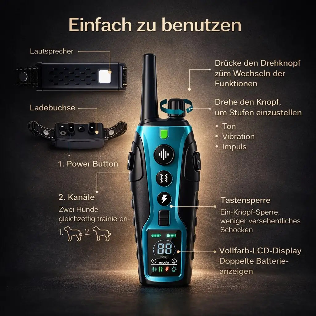 Smart Control Dog Training Collar with Remote | elesira