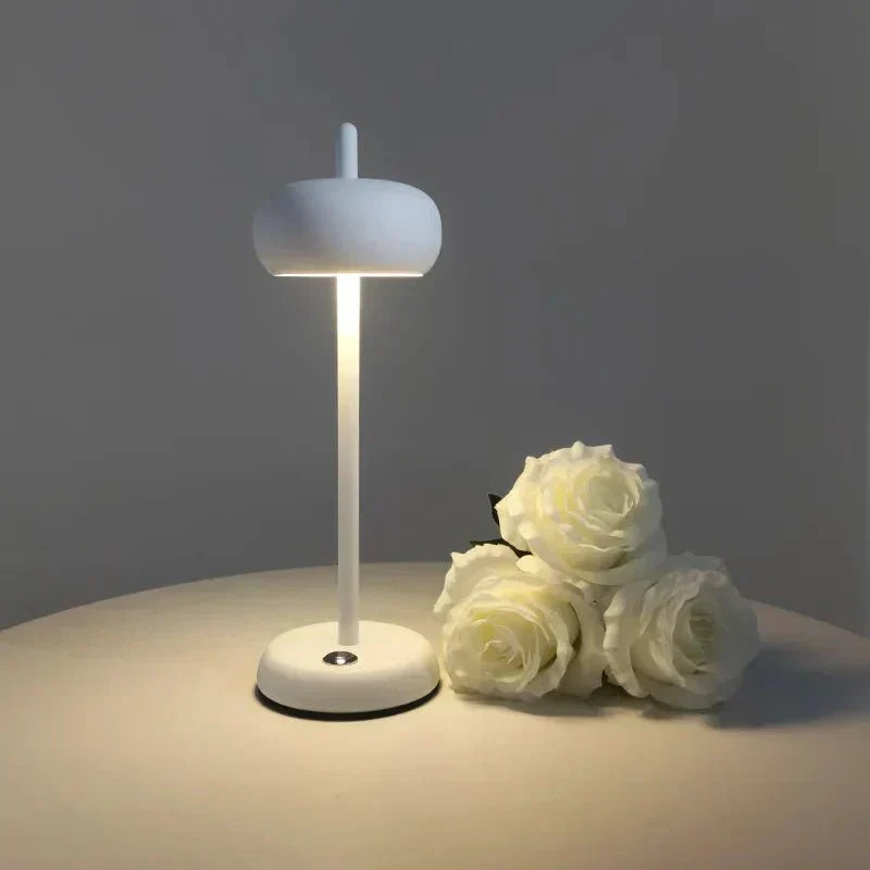 Modern Art Cordless Round LED Table Desk Lamp | elesira