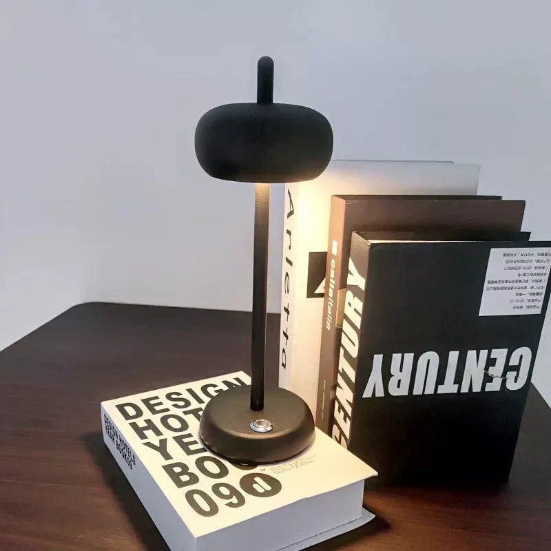 Modern Art Cordless Round LED Table Desk Lamp | elesira