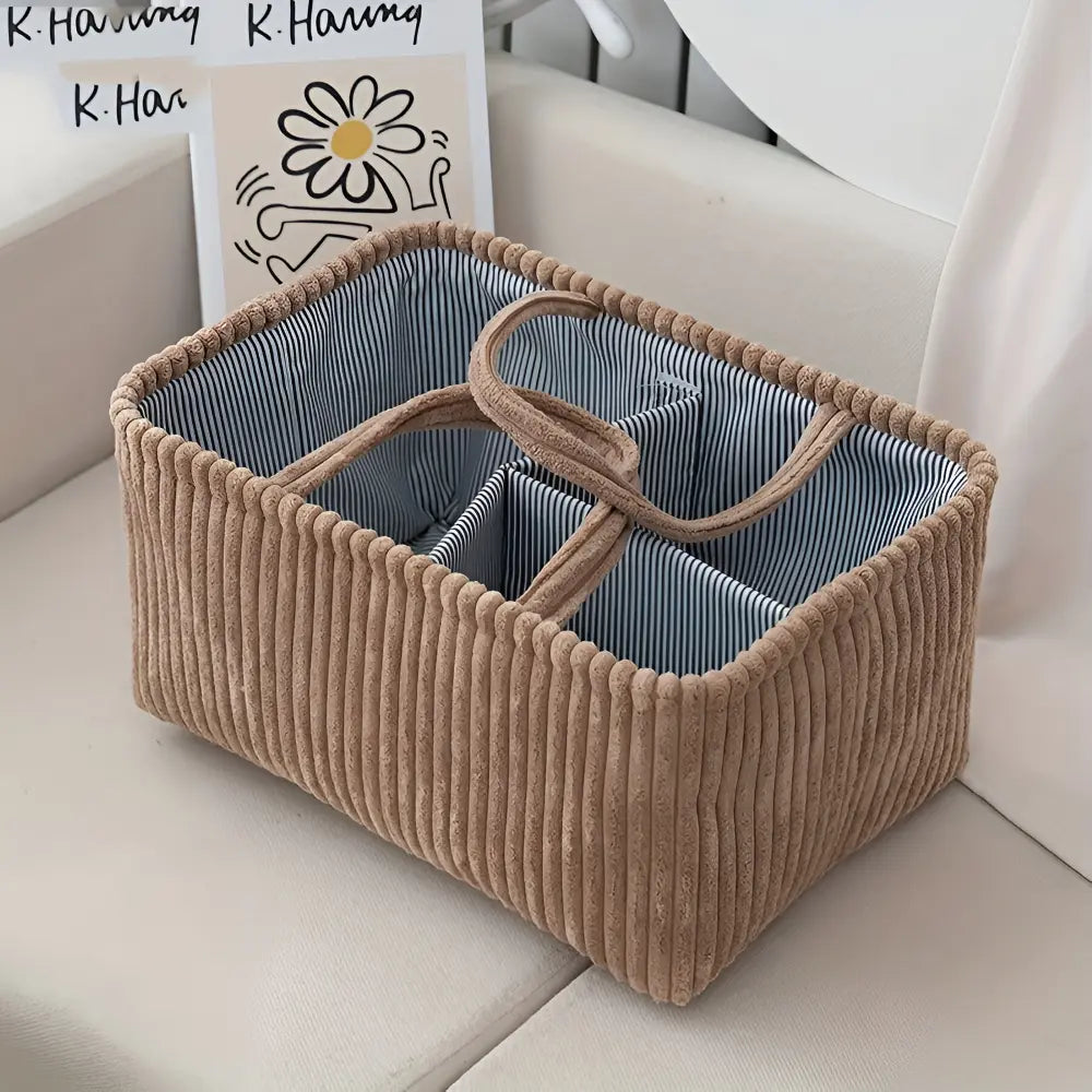 Panier de rangement polyvalent avec séparateurs - Organisateur avec poignées | elesira