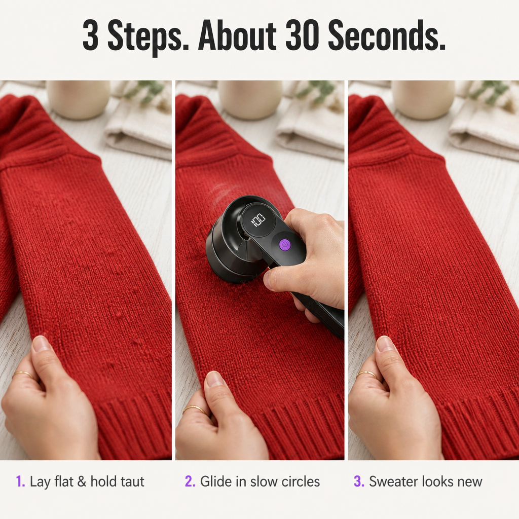 Velvique Fabric Shaver | Bring Your Beloved Sweaters Back to Life Instantly | elesira