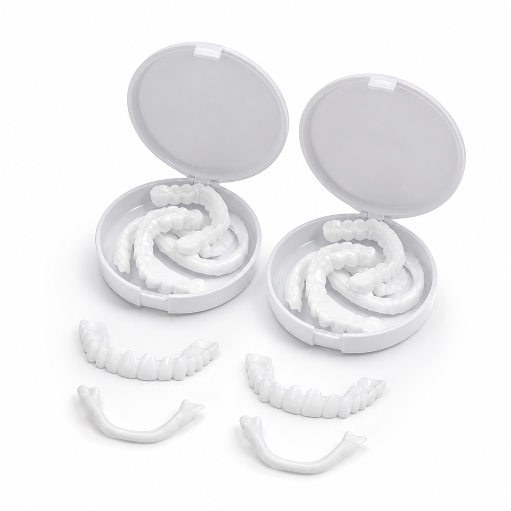 Snap-On Natural-Look Teeth Veneers (Top & Bottom) | elesira