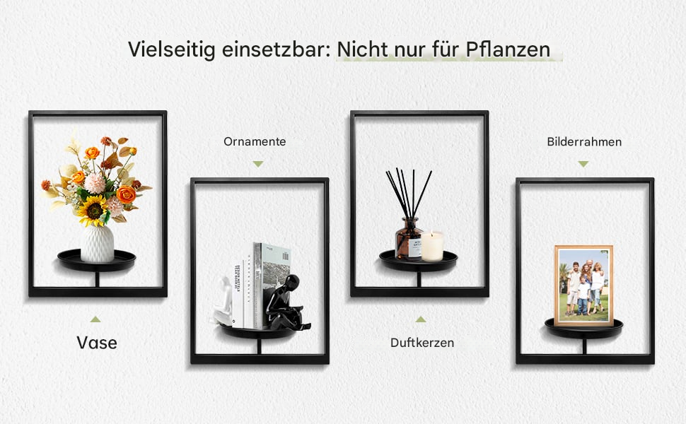 Wall Mounted Plant Holder - Metal Frame - Space-Saving - Plantify | elesira