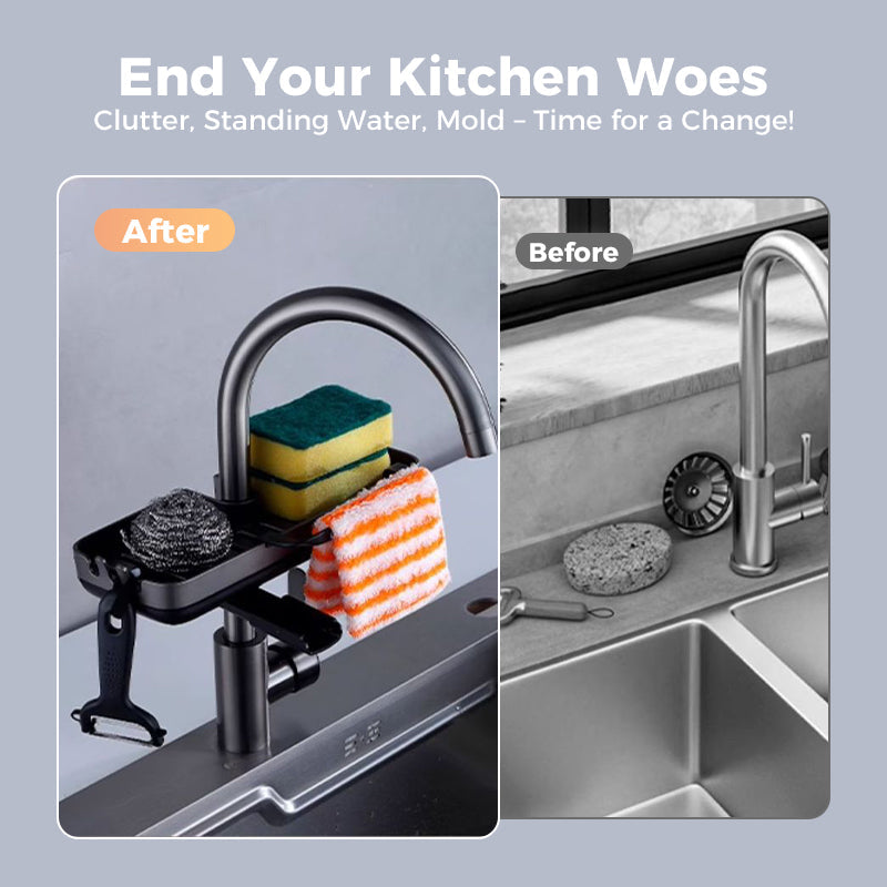 Sink Rack - Accelerates Sponge and Brush Drying - Clamp-On Mount - SinkSmart | elesira