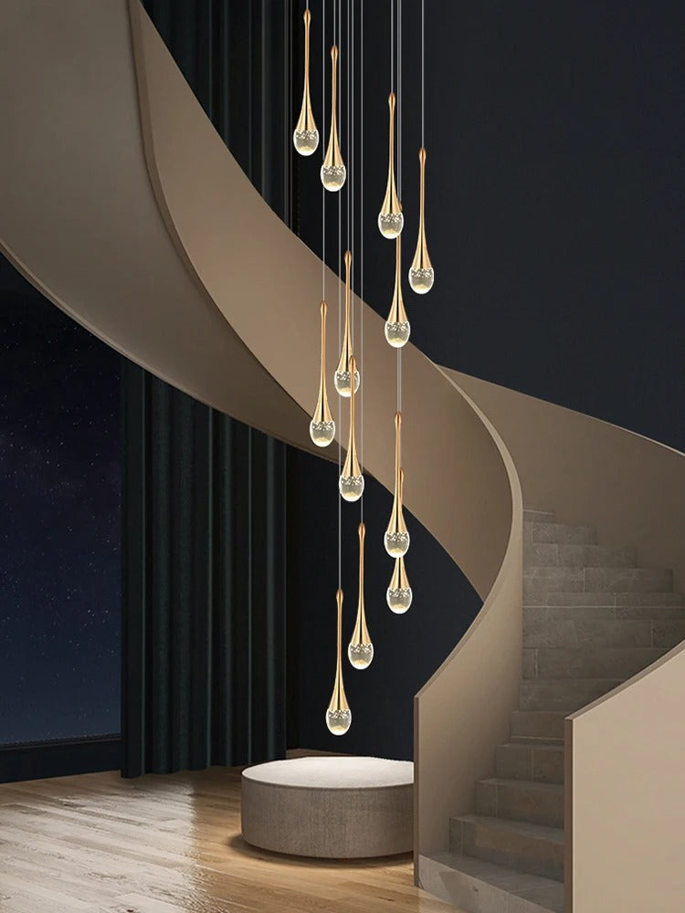 Golden Teardrop Lighting Fixture | elesira