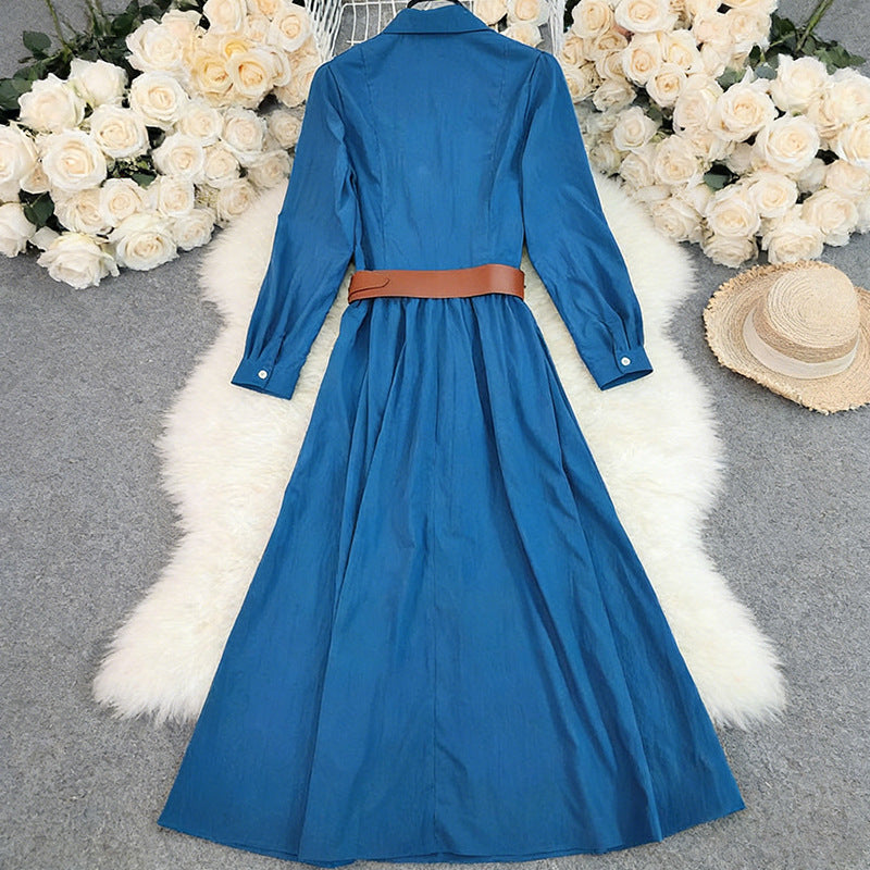 Robe Mi-longue à Manches Longues — Style Vintage Chic