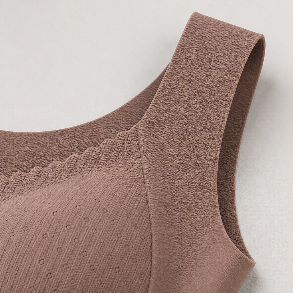 VeloFlex – Termisk, sømløs modellerende camisole med integreret blonde-bh | elesira