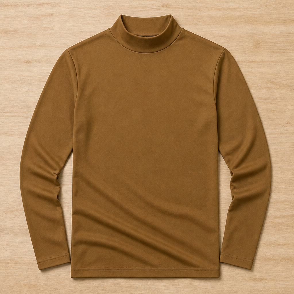 VeroEdge Slim-Fit-Langarmshirt mit hohem Kragen | Erobern Sie jeden Raum mit unvergleichlichem Selbstbewusstsein und Komfort | elesira