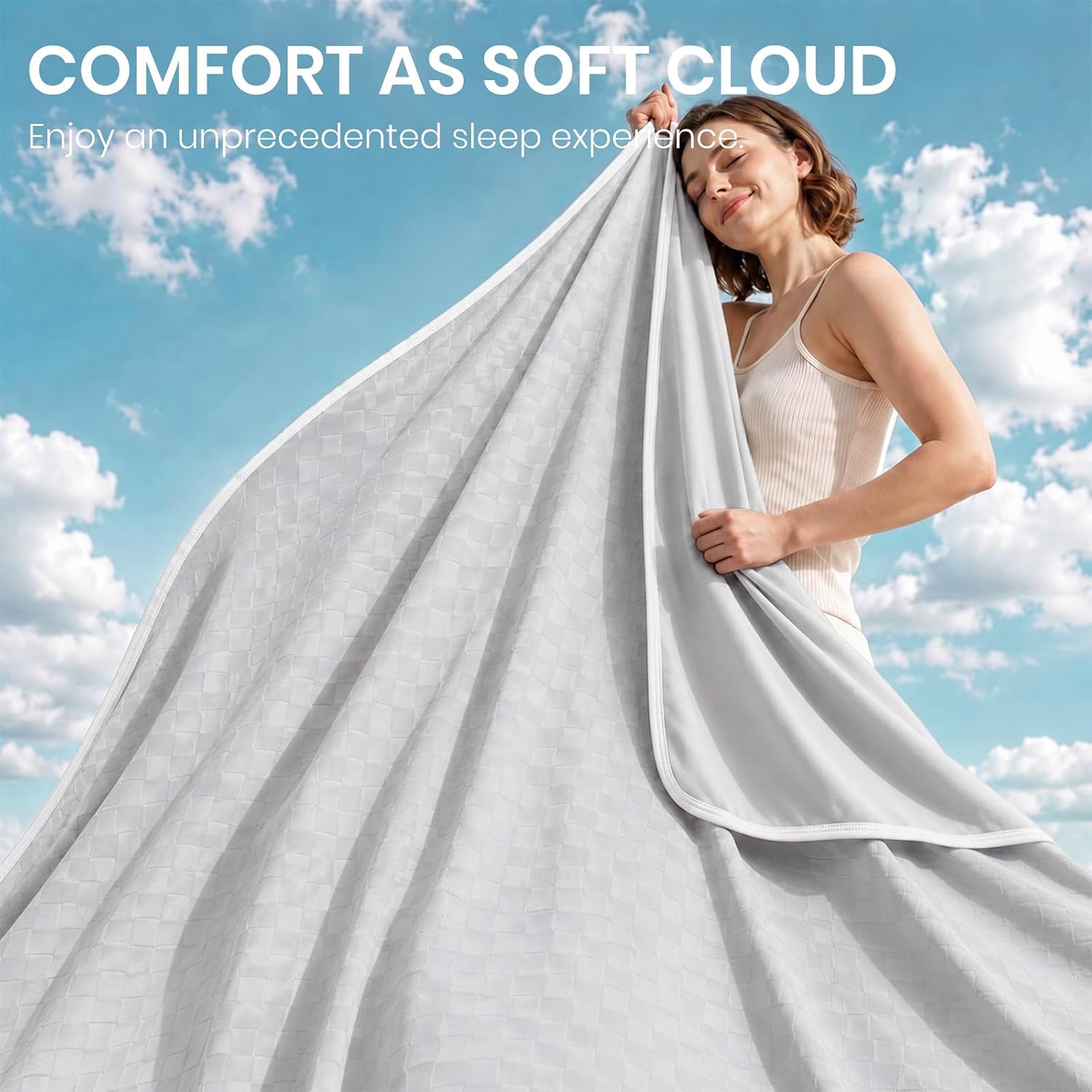 Chill Comfort Kühldecke mit leichtem, weichem Stoff für Menschen, denen nachts warm ist – Elesira