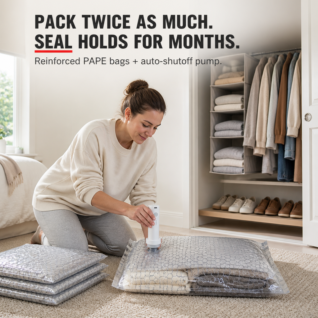 SpaceSculptor - Slash Closet Clutter by 80% Without Puffy Backup Bags | elesira