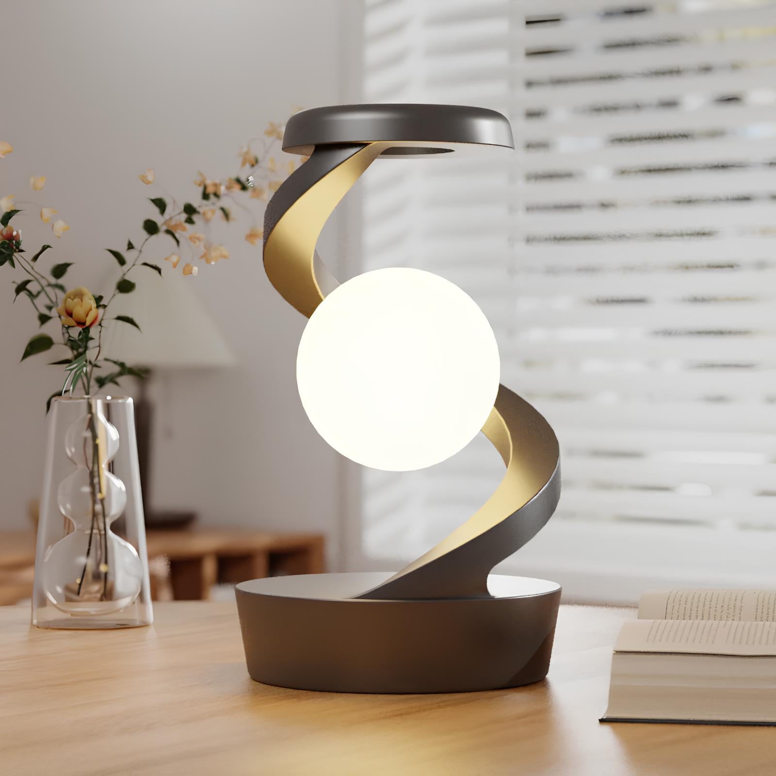 Candeeiro em espiral RadiantGlow – Luz LED sem contacto e carregador sem fios | elesira