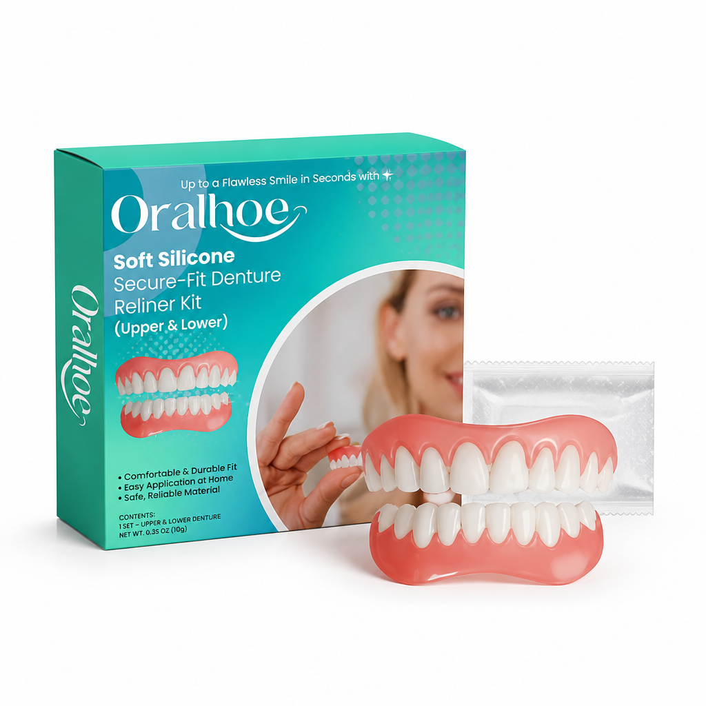 Soft Silicone Secure-Fit Denture Reliner Kit (Upper & Lower) | elesira