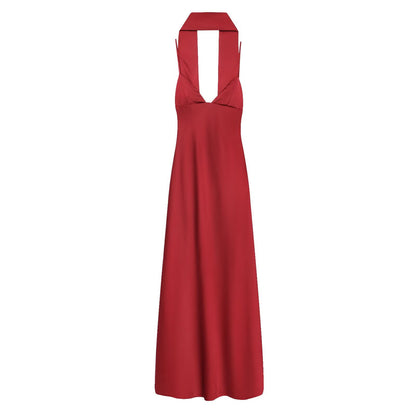 Robe Casual Effet Satin Soyeux