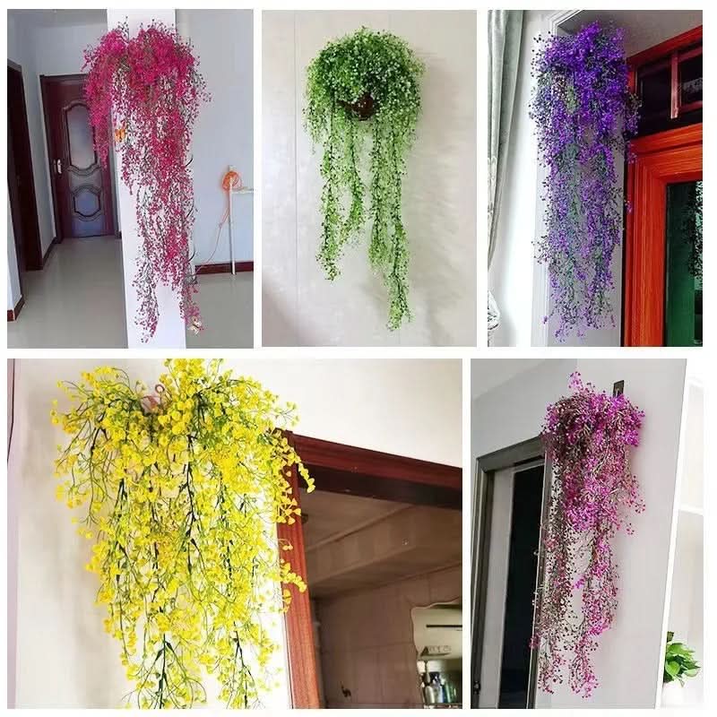 Cestino da parete in vimini per decorazioni sospese | elesira