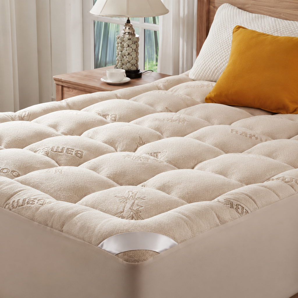 EcoComfort Collection -patjansuoja bambuviskoosista, tikattu, vedenpitävä ja hengittävä - Elesira
