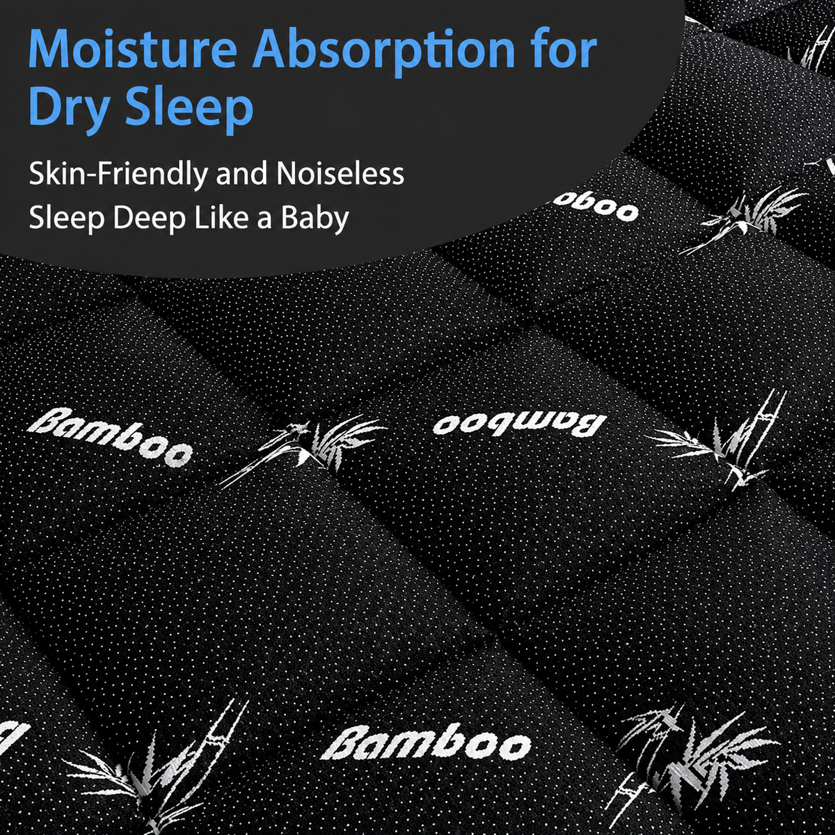 Sobrecolchón refrescante de bambú Comfort Cloud con grosor adicional para una comodidad transpirable - Elesira