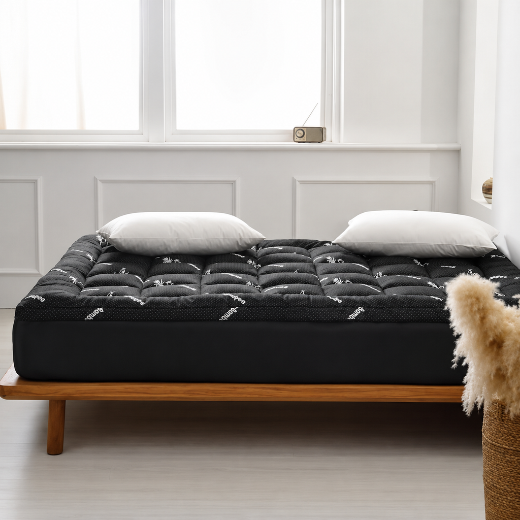 Sobrecolchón refrescante de bambú Comfort Cloud con grosor adicional para una comodidad transpirable - Elesira