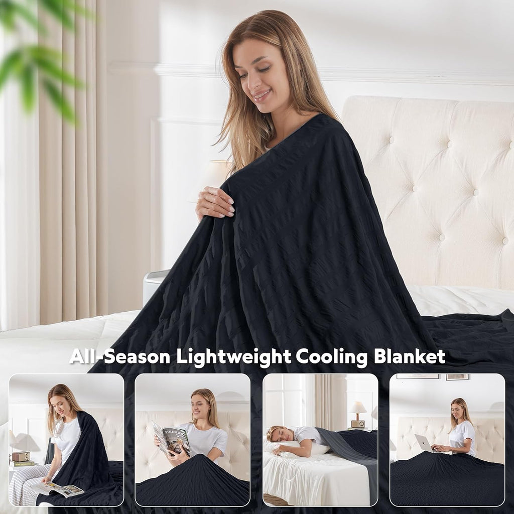 Cozy Comfort Cooling Blanket With Double Sided Design For Hot Sleepers - Elesira