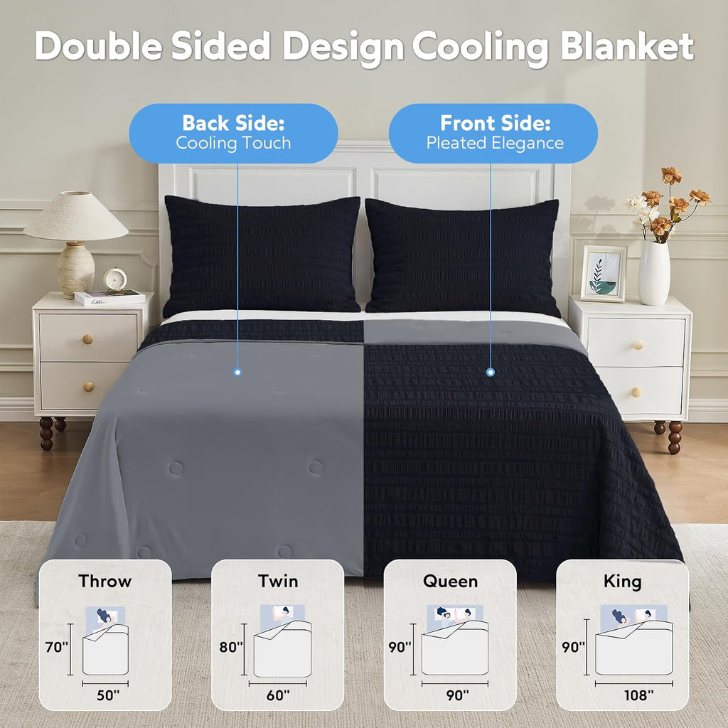 Cozy Comfort Cooling Blanket With Double Sided Design For Hot Sleepers - Elesira