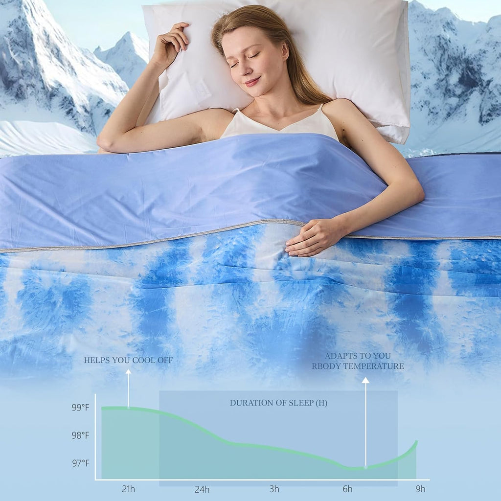 Chill Comfort Kühldecke mit ultrakühlem Stoff für Menschen, denen nachts warm ist – Elesira