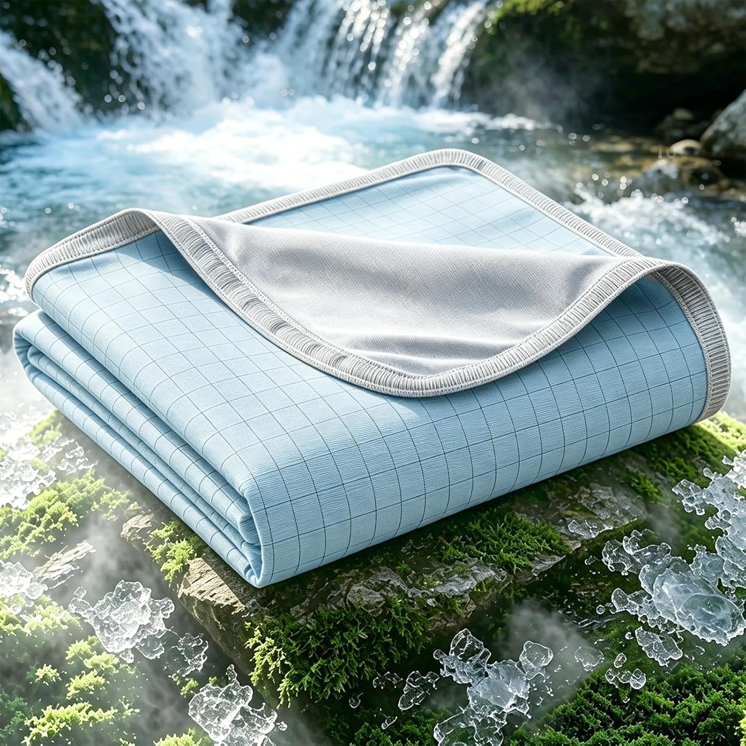 بطانية Chill Comfort قابلة للعكس لمحبي النوم في الأجواء الحارة مع تبريد ومساميّة - Elesira