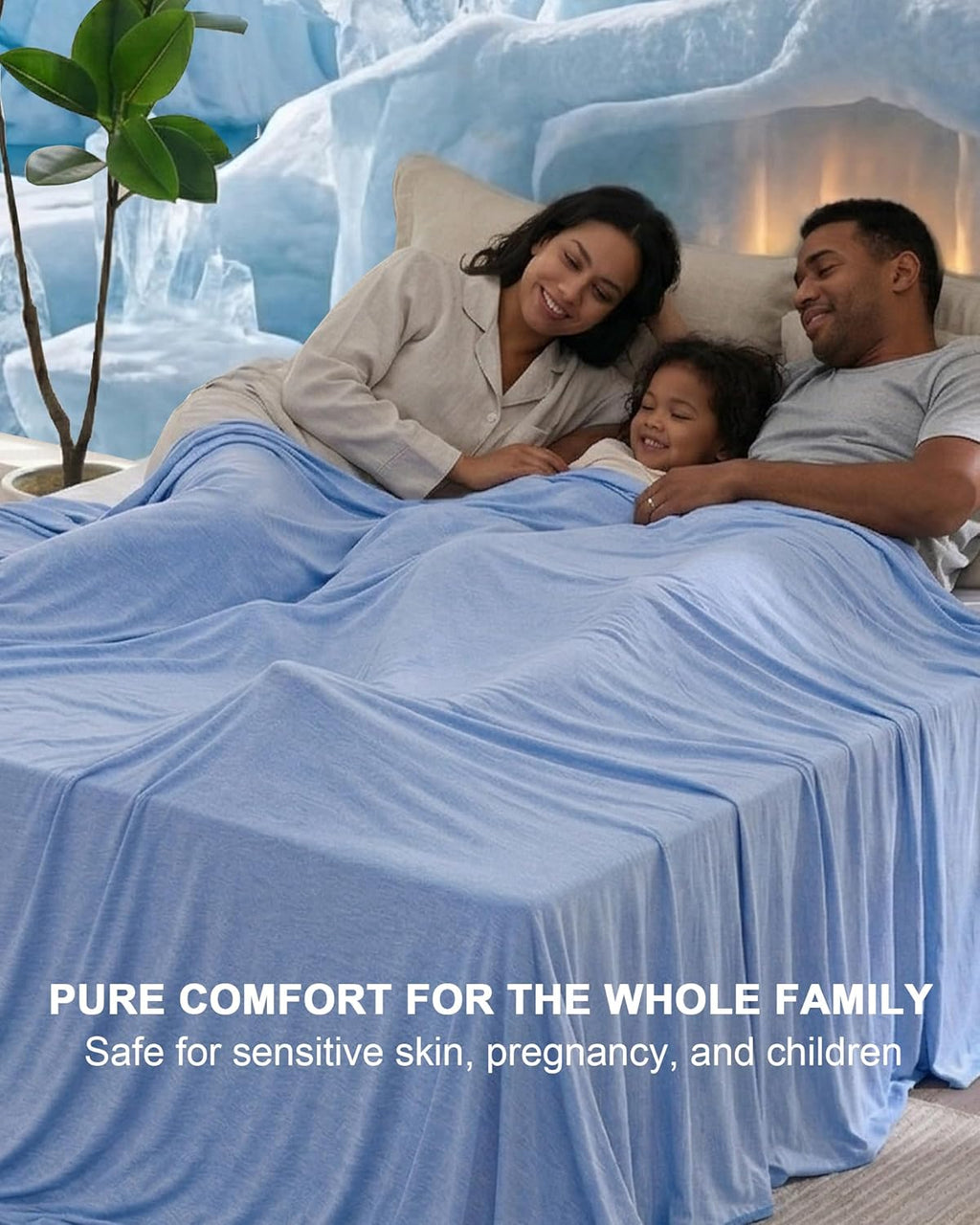 Cool Comfort Cooling Blanket For Hot Sleepers, Lightweight And Breathable Night Comfort - Elesira