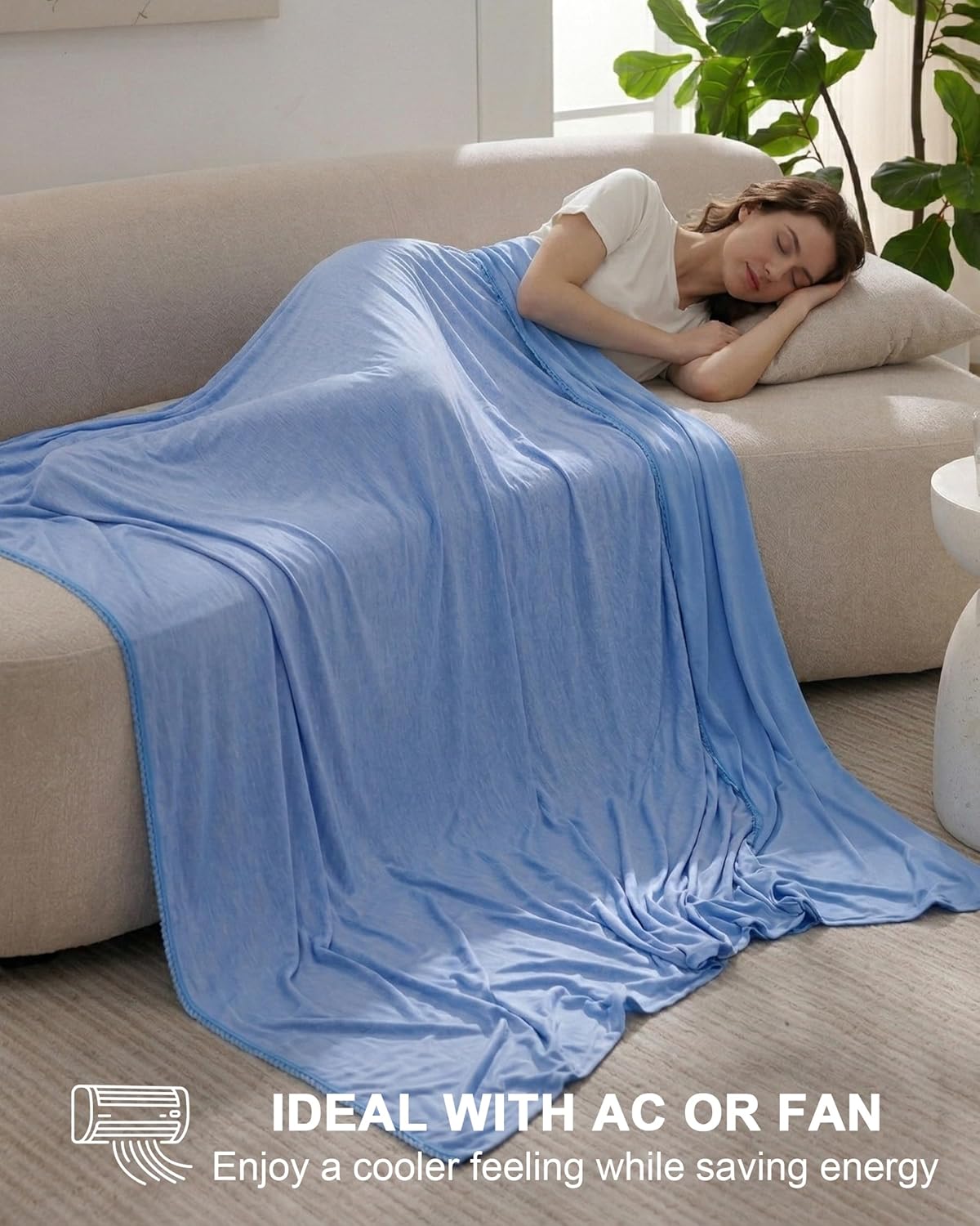 Cool Comfort Cooling Blanket For Hot Sleepers, Lightweight And Breathable Night Comfort - Elesira