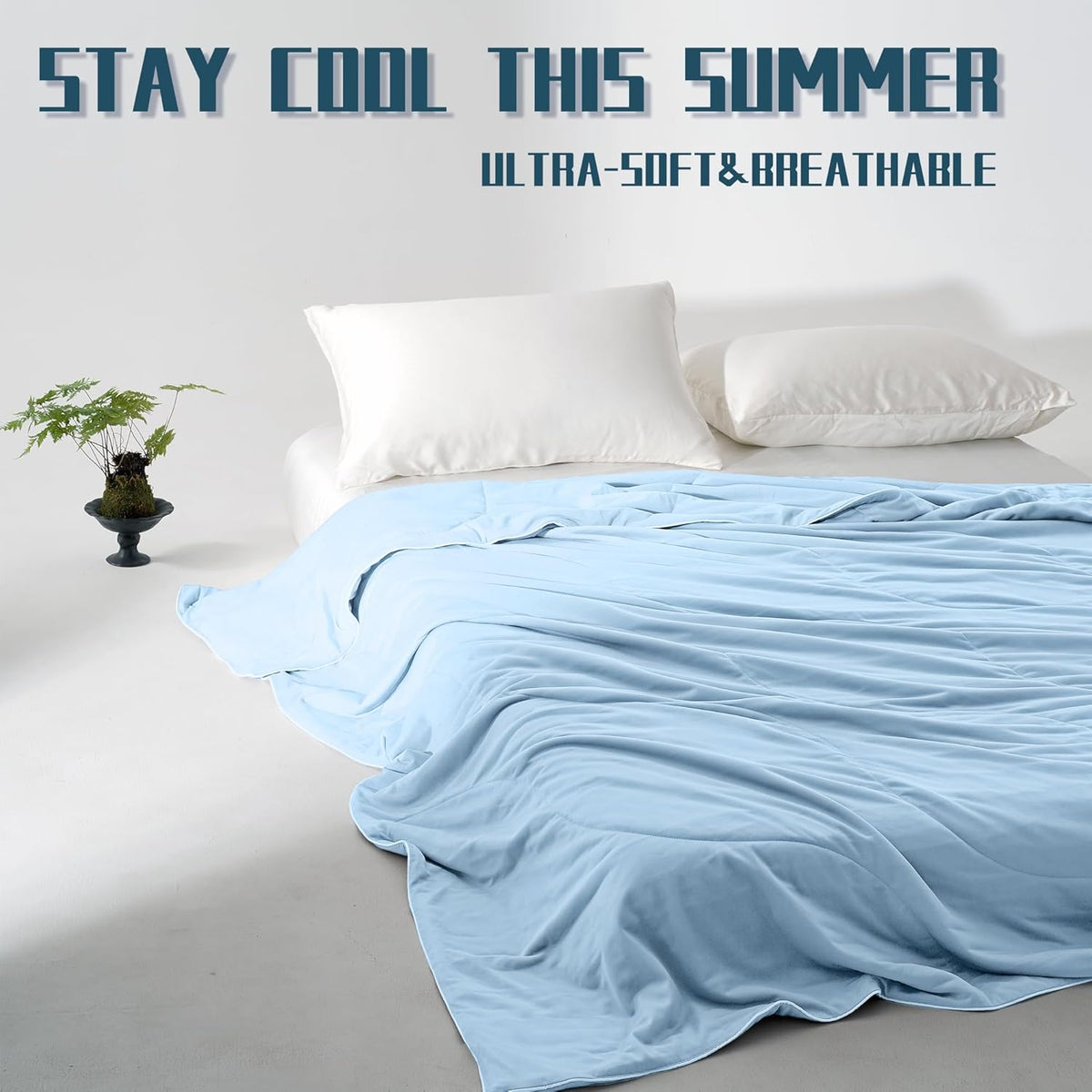 Moisture-Wicking Comforter Set With Lightweight Blanket And Pillowcases - Elesira