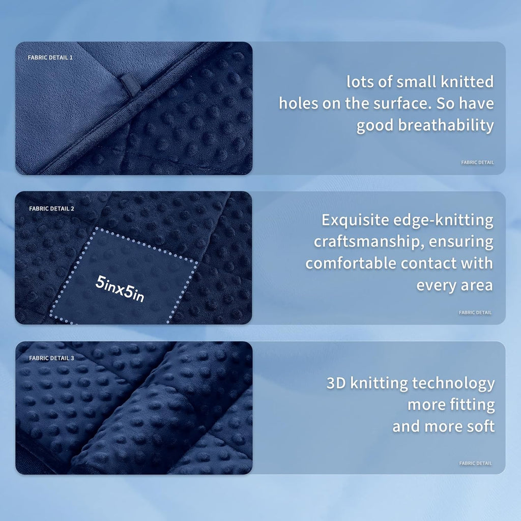 Dots Signature-vægtæppe med kølende mikrofiber til komfort året rundt – Elesira