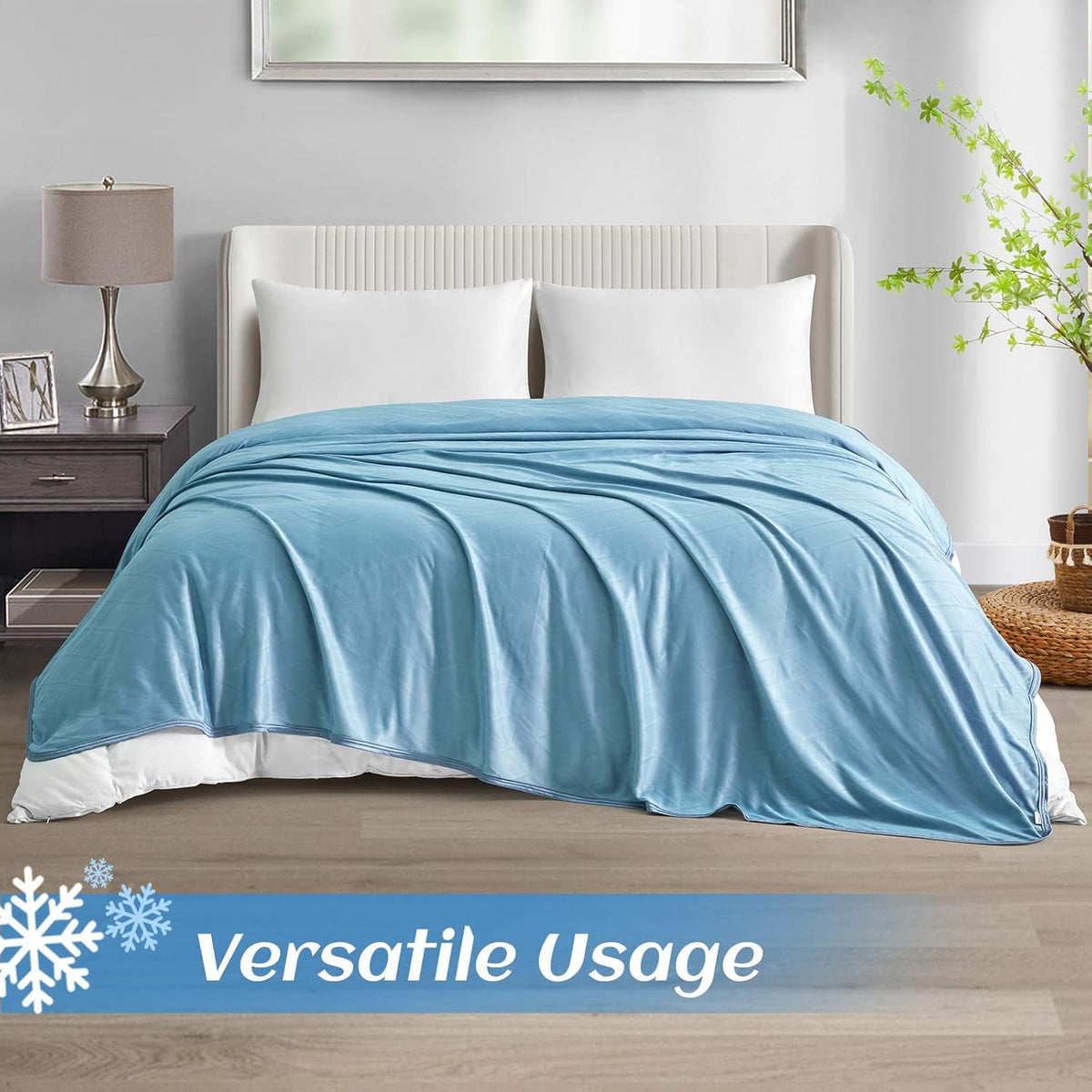 Cool Comfort Lightweight Double Sided Cooling Blanket For Hot Sleepers And Night Sweats - Elesira