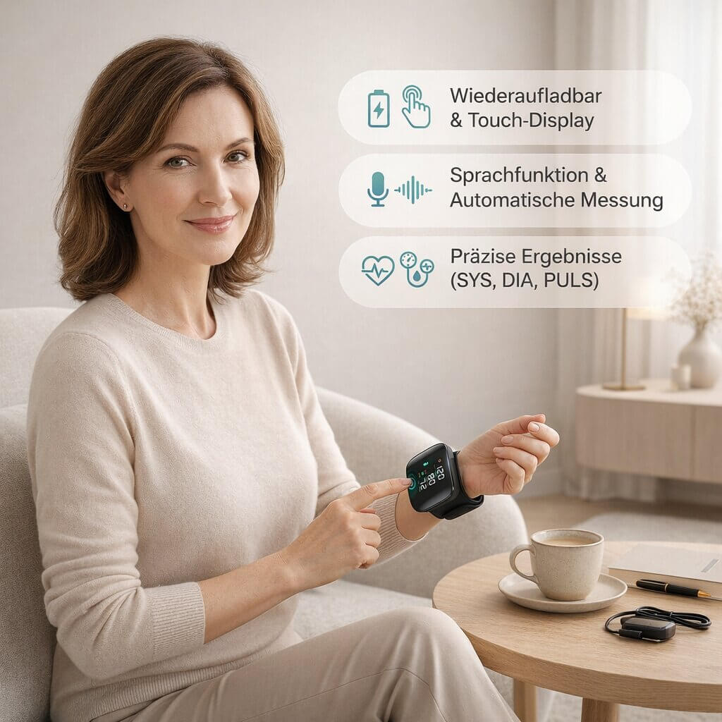 Bloeddrukmeter voor de pols - Oplaadbaar digitaal apparaat | elesira