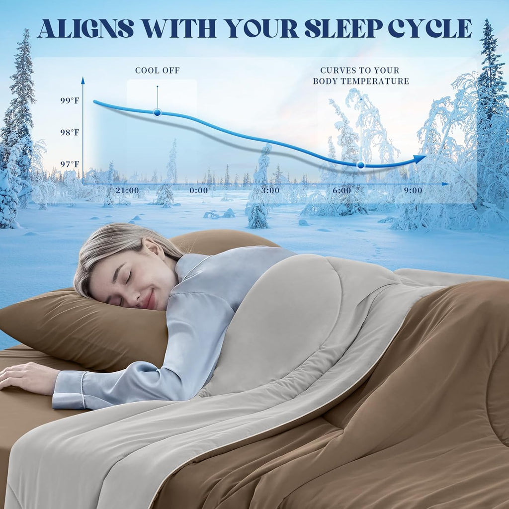 Cooling Comforter Double-Sided Ice Fabric For Hot Sleepers - Elesira