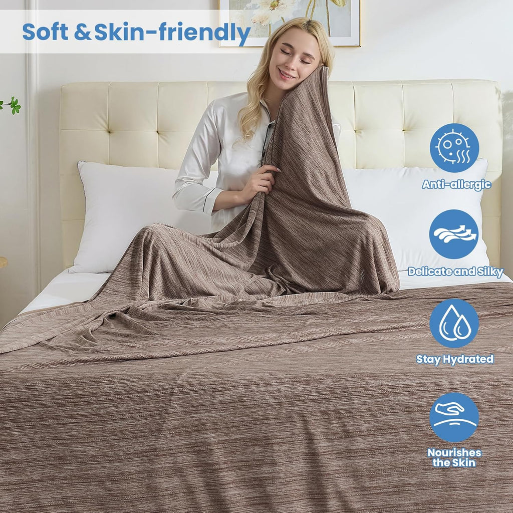 Cooling Blanket Lightweight Summer Comfort For Hot Sleepers And Night Sweats On Bed - Elesira