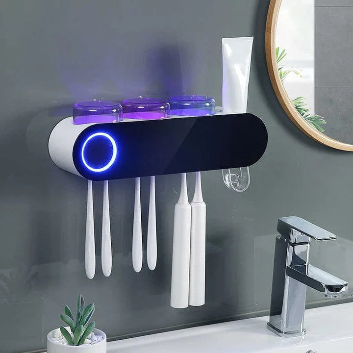 Inteligentny organizer na szczoteczki z dezynfekcją UV | elesira