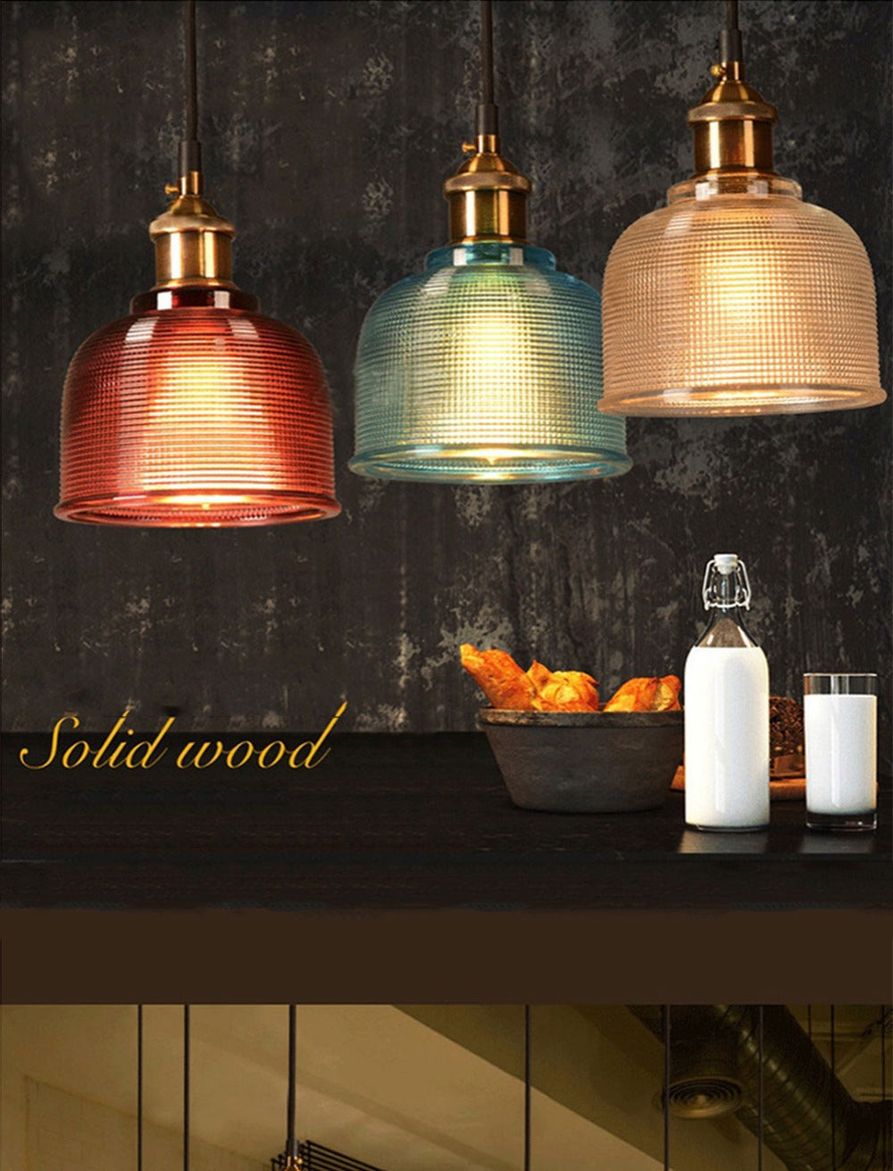 Vintage pendellampe i glass | elesira