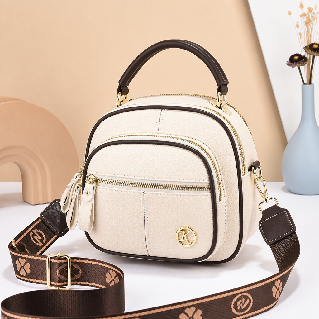 VieraBelle – Borsa compatta a tracolla con tracolla dall'elegante motivo audace | elesira