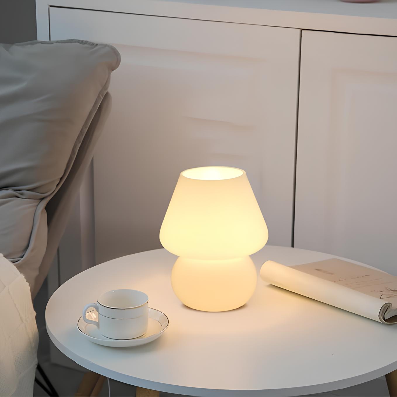 Hand-Blown Glass Art Lamp – Elegant Ambient Lighting for Home Décor | elesira