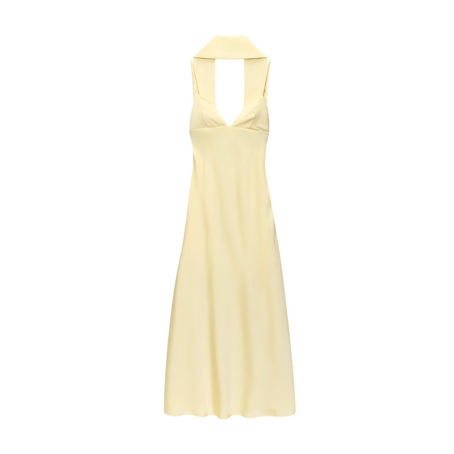 Robe Casual Effet Satin Soyeux