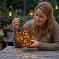 Solar garden lamp with sunflower motif | elesira