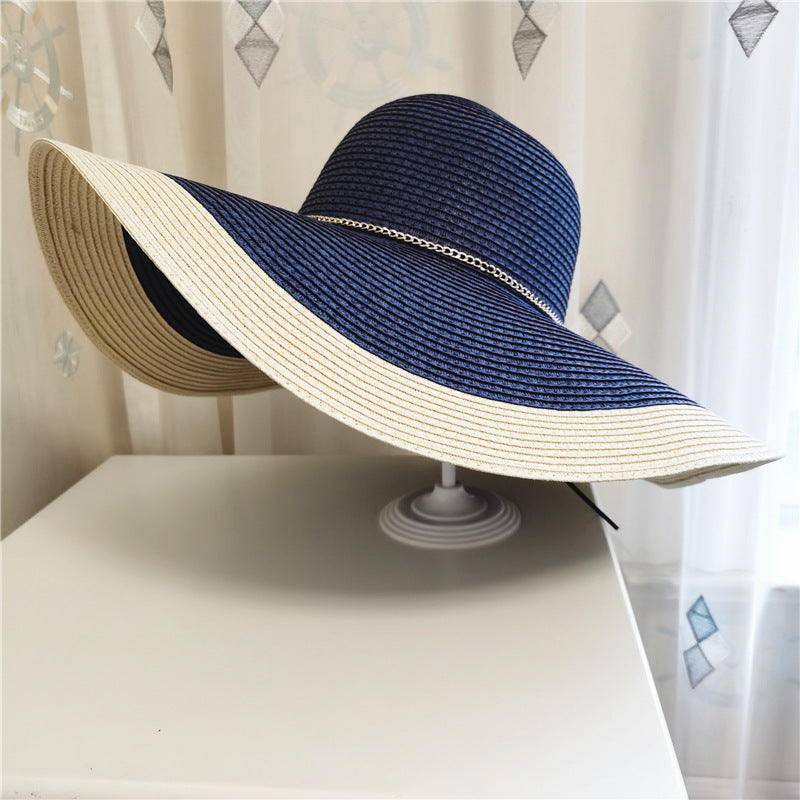 Wide Brim Straw Hat – Stylish Design with UV Protection | elesira