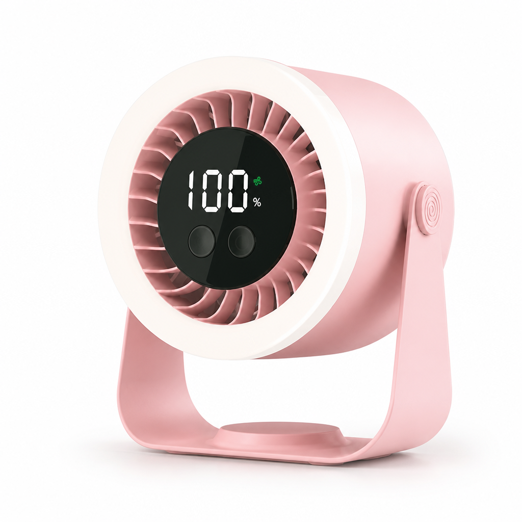 Whisper-Quiet 10-Speed USB-C Rechargeable Table Fan | elesira