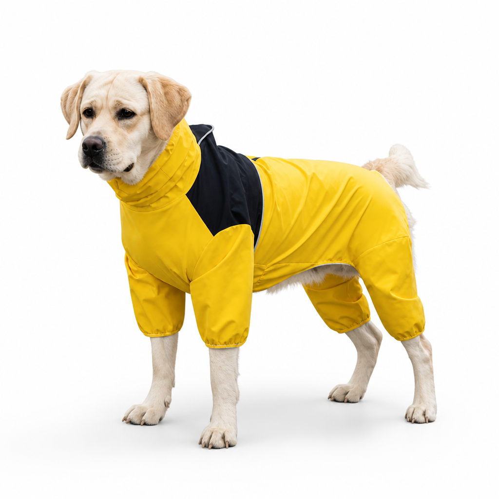 Waterproof Four-Leg Full-Coverage Dog Raincoat (Adjustable Straps) | elesira