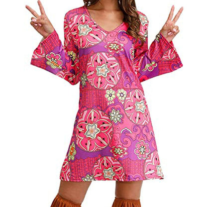 Robe Hippie Femme – Style Bohème Psychédélique 70s