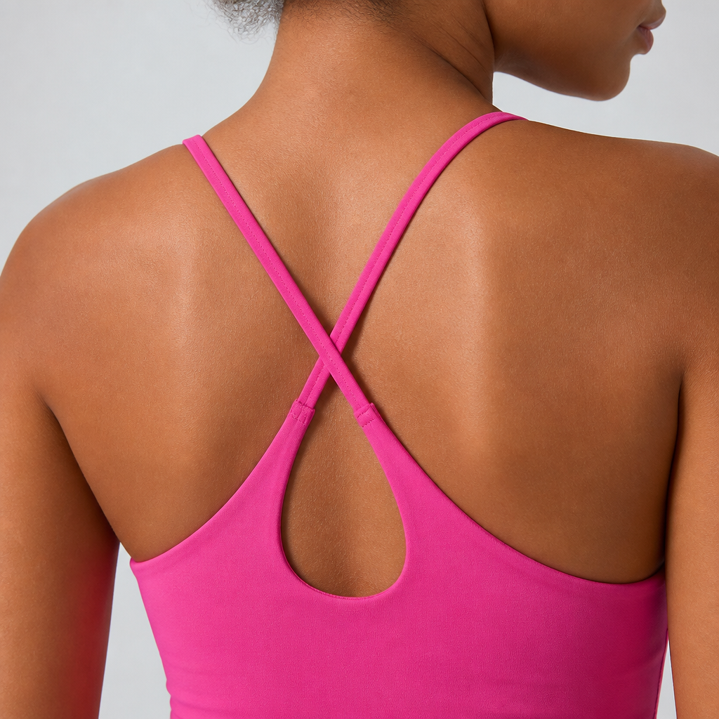VerveStride – Athletic Backless Dress Featuring Integrated Shorts & Side Pockets | elesira