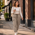 VitaLuxe – Pantaloni cargo jogger confortabili, cu talie ajustabilă cu șnur | elesira