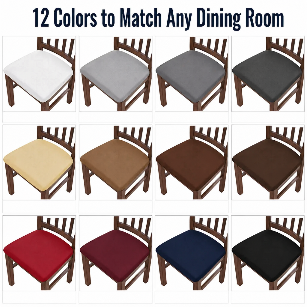 Velaria Dining Chair Seat Covers | Conceal Stains and Revive Worn Chairs in Minutes | elesira