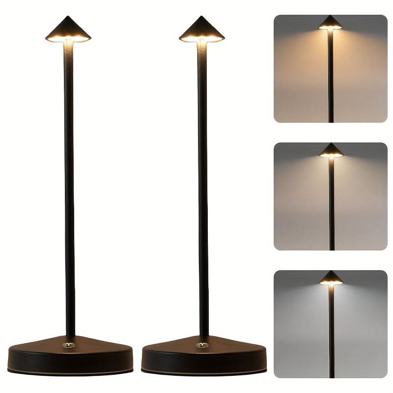 Lámpara de escritorio LED inalámbrica recargable con sensor táctil para iluminación ambiental | elesira