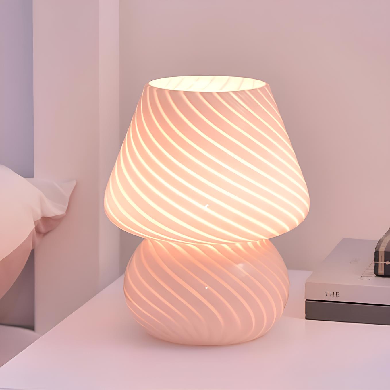 Hand-Blown Glass Art Lamp – Elegant Ambient Lighting for Home Décor | elesira