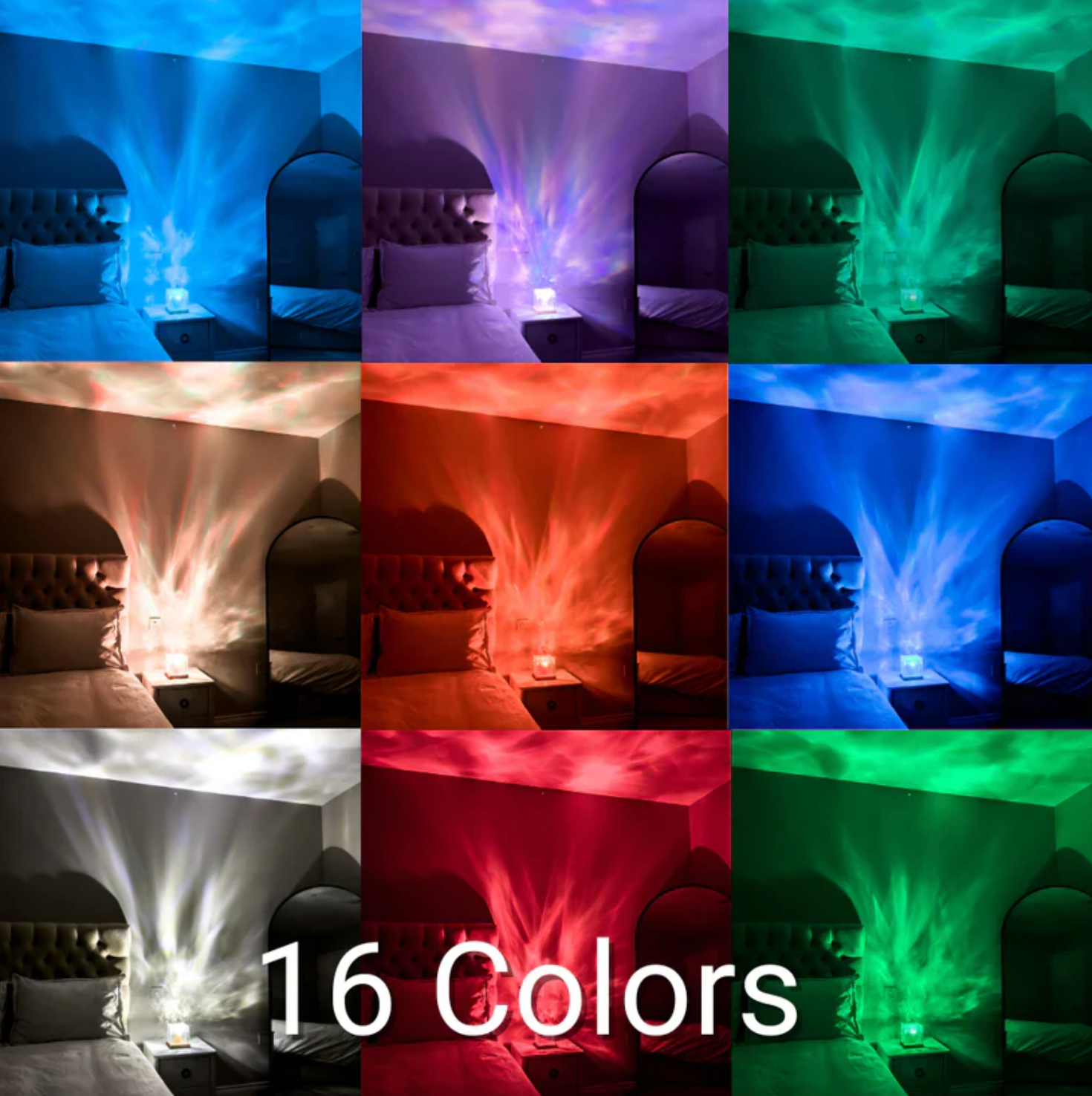 Wireless USB Relaxation Table Lamp Magic Wave Lamp – 16 radiant colors with remote control | elesira
